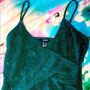 Green Sparkly BodyFitted Dress